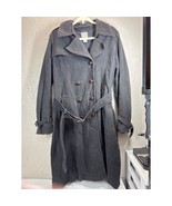 Original Ralph Lauren Polo Jeans Double Breasted Trench Coat Black 1990s... - $2,331.46 MXN
