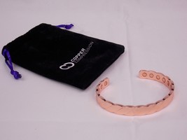 Copper Compression Twisted Copper Bracelet for Arthritis - 99.9% Pure Copper - £19.54 GBP