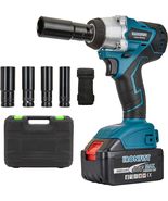 IRONFIST Cordless Impact Wrench, Electric Power Impact Screwdriver with 21V - £37.09 GBP