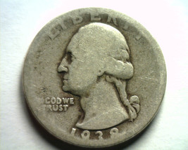 1938 WASHINGTON QUARTER ABOUT GOOD AG NICE ORIGINAL COIN BOBS COINS FAST... - $9.25