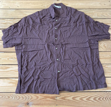 asos design NWOT men’s button up short sleeve shirt size S brown D5 - £9.73 GBP