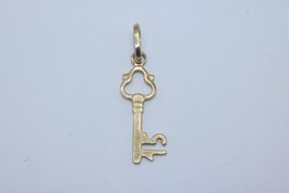 14K Yellow Gold Italy &quot;15&quot; Key Charm For Chain or Bracelet Sweet 15 Medalla dije - £36.55 GBP