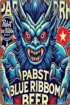 Pabst Blue Ribbon Beer Retro Vintage Sign 8x12 inches  Mancave Garage u - $452.20 MXN