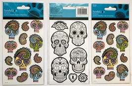 Scrapbooking Stickers Skulls 3 Pack Lot Embellishments - $9.00