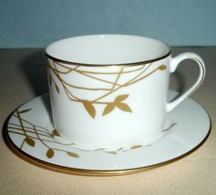 Kate Spade Lenox Primrose Hill Tea Cup &amp; Saucer Golden Florals - $22.65