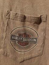 Harley David Motorcycles Jacksonville FL Shirt Mens Size XL Brown Beige Tan  - £15.91 GBP