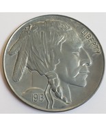 Five Cent Indian Buffalo Nickel Novelty 3&quot; Metal Paperweight - $132.32 MXN