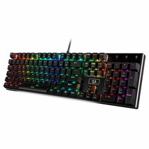 Redragon K556 RGB LED Backlit Wired Mechanical Gaming Keyboard, 104 Keys Hot-Swa - £88.09 GBP