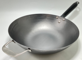 Black Hands Frying Pan Wok Stock Pot Iron Nitriding made Hammering 5000 Times - $196.15