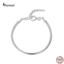 Fashion Simple Infinity Bracelet 100% 925 Sterling Silver High Quality 12.1g Sil - £43.19 GBP