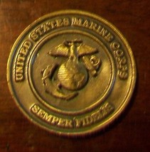 USMC Iwo Jima Air University Marines Semper Fidelis Challenge Coin - £46.91 GBP