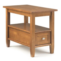 Warm Shaker Narrow Side Table - Light Golden Brown Accent Furniture - $219.99