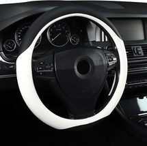 Microfiber Leather 15&quot; Universal Fit Car Steering Wheel Cover, Elastic Breathabl - £9.46 GBP+