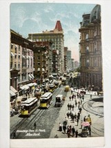 1905 New York City Street view Broadway and St. Pauls Vendors Trolleys postcard - £5.00 GBP