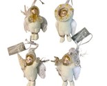 Seasons of Cannon Falls  Winter White Angels Christmas Ornaments 4 pc Lot - $19.57