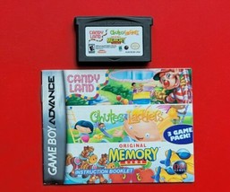 Candy Land Memory &amp; Chutes &amp; Ladders 3 in 1 Game Boy Advance Kids Classic Games - £6.13 GBP