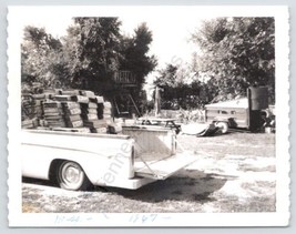 1967 Photo A Over Loaded Dodge D-Series Pickup With Roofing Items Black ... - $15.62