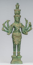 Trimurti Statue - Antique Khmer Style Shiva Brahma Vishnu 65cm/26&quot; - £1,605.41 GBP