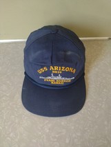 USS Arizona BB39 Pearl Harbor Hawaii Snapback Hat Made In USA 1990s Rope... - $9.49
