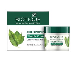 Biotique Bio Chlorophyll Oil Free Anti-Acne Gel &amp; Post Hair Removal Soother 50gm - £9.50 GBP