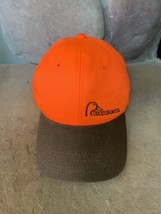 Ducks Unlimited Hat Waxed Bill Hunting Blaze Orange Strap Back Excellent - £34.36 GBP