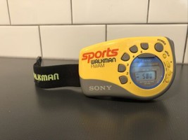 Sony Walkman Yellow FM/AM Sports Radio SRF M78 With Slap Wrist Arm Band ... - £17.39 GBP