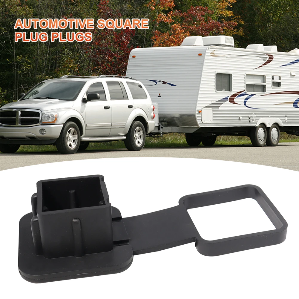 Trailer Hitch Cover Rubber Auto Square Plug 2 Inch Receiver Outdoor Car ... - £13.03 GBP