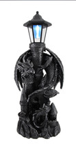 Zeckos Dragon Keeper of the Castle Light Solar LED Lantern Statue - £78.68 GBP