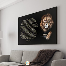 Lion Wall Art Motivational Inspirational Quote Peter 5:8-11 Bible Verse Wall Art - £18.77 GBP+