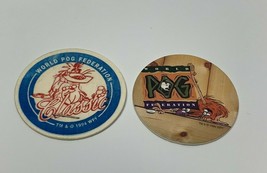 Lot 2 World POG Federation POG Hawaii  Milk Cap Vintage Advertising 1993 - $11.83