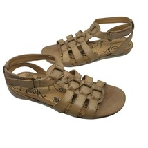 Baretraps Strappy Renelle Gladiator Brown Leather Fisherman Sandals Womens 7.5M - £21.23 GBP