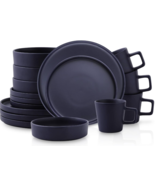 Stone Lain Cleo Stoneware 16-Piece Dinnerware Set, Dark Blue, Service For 4 - €73,06 EUR
