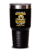 30 oz Tumbler Stainless Steel Insulated Funny Skipping School Lunch Lady  - £26.50 GBP
