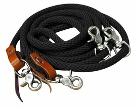 English or Western Saddle Horse Braided 5/8&quot; Brown Nylon Yacht Rope Draw... - £16.23 GBP