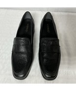 Vionic Wmns Sellah Square Toe Pebbled Leather Loafer Shoes Sz 9.5 Black ... - $76.69 CAD