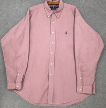 Ralph Lauren Blake Button Down Shirt Red Check Cotton Pony Logo Mens XL - $19.79