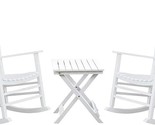 Patio Outdoor Rocking Chair Set 3 Piece Furniture Rocker With Small Side... - $394.99