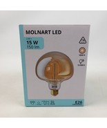 Ikea MOLNART LED Bulb E26 150 lumen Bell-Shaped Brown Clear Glass 5"  - $28.70