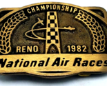 Vintage 1982 National AIr Races Championship Brass Belt Buckle RARE Dyna... - $55.19