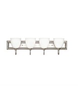 Sunset Lighting Vanity with Round Milk Glass (F3624-53) Satin Nickel Finish - €73,89 EUR
