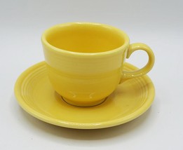 Fiestaware Homer Laughlin Coffee Cup Saucer Set Sunflower Lead Free - £11.67 GBP