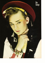Boy George teen magazine pinup clipping Culture Club red lip stick rocker Bop - £2.81 GBP