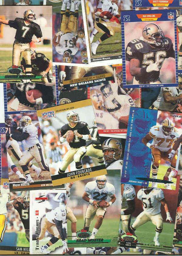 NEW ORLEANS SAINT  100 +  FOOTBALL CARDS- EXCELLENT CONDITION  1990 TO P... - $1.73