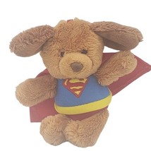 Gund Superman Teddy Bear DC Comics Plush Stuffed Animal &amp; Red Cape 5&quot; Keychain - £9.90 GBP