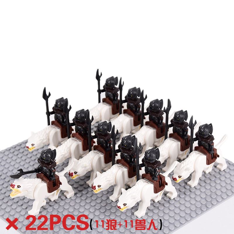 Riders of Orc Halberds Infantry Army 22 Minifigures Set