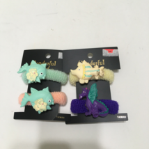 Vintage terry cloth ponytail holders fish and dragon hair ties movie pho... - £15.79 GBP