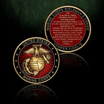 Marine Corps Rifleman&#39;s Creed 1.75&quot; Challenge Coin - £29.56 GBP