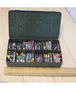Vintage Assorted Lot of Slide Base Telephone Light Bulbs in Metal Case L... - $656.79 MXN