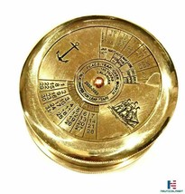 NauticalMart Brass 100 Years Calendar Pocket Compass W/Robert Frost Poem - £44.40 GBP
