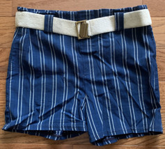 Men’s Vintage Antique Swim Wear Shorts Trunks Striped Belted 30&quot; Waist - £70.53 GBP